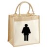 Cotton Pocket Jute Midi Tote Thumbnail