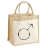 Cotton Pocket Jute Midi Tote Thumbnail