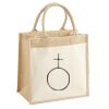 Cotton Pocket Jute Midi Tote Thumbnail