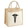 Cotton Pocket Jute Midi Tote Thumbnail