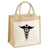 Cotton Pocket Jute Midi Tote Thumbnail