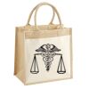 Cotton Pocket Jute Midi Tote Thumbnail