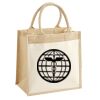 Cotton Pocket Jute Midi Tote Thumbnail