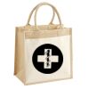 Cotton Pocket Jute Midi Tote Thumbnail