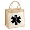 Cotton Pocket Jute Midi Tote Thumbnail