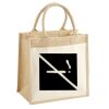 Cotton Pocket Jute Midi Tote Thumbnail