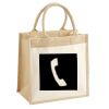Cotton Pocket Jute Midi Tote Thumbnail