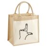 Cotton Pocket Jute Midi Tote Thumbnail