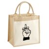 Cotton Pocket Jute Midi Tote Thumbnail