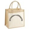 Cotton Pocket Jute Midi Tote Thumbnail