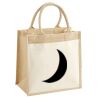 Cotton Pocket Jute Midi Tote Thumbnail