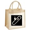 Cotton Pocket Jute Midi Tote Thumbnail