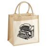 Cotton Pocket Jute Midi Tote Thumbnail