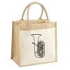 Cotton Pocket Jute Midi Tote Thumbnail