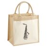 Cotton Pocket Jute Midi Tote Thumbnail