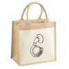 Cotton Pocket Jute Midi Tote Thumbnail