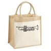 Cotton Pocket Jute Midi Tote Thumbnail