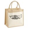 Cotton Pocket Jute Midi Tote Thumbnail