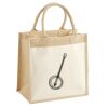 Cotton Pocket Jute Midi Tote Thumbnail