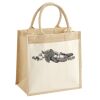 Cotton Pocket Jute Midi Tote Thumbnail