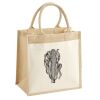 Cotton Pocket Jute Midi Tote Thumbnail