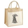 Cotton Pocket Jute Midi Tote Thumbnail