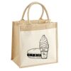 Cotton Pocket Jute Midi Tote Thumbnail