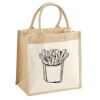 Cotton Pocket Jute Midi Tote Thumbnail