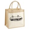 Cotton Pocket Jute Midi Tote Thumbnail