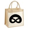 Cotton Pocket Jute Midi Tote Thumbnail