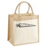 Cotton Pocket Jute Midi Tote Thumbnail