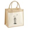 Cotton Pocket Jute Midi Tote Thumbnail