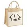 Cotton Pocket Jute Midi Tote Thumbnail