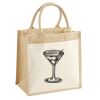Cotton Pocket Jute Midi Tote Thumbnail