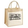 Cotton Pocket Jute Midi Tote Thumbnail