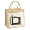Cotton Pocket Jute Midi Tote Thumbnail