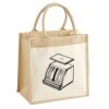 Cotton Pocket Jute Midi Tote Thumbnail