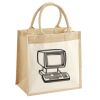 Cotton Pocket Jute Midi Tote Thumbnail
