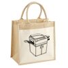 Cotton Pocket Jute Midi Tote Thumbnail