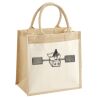Cotton Pocket Jute Midi Tote Thumbnail