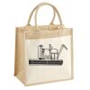 Cotton Pocket Jute Midi Tote Thumbnail