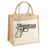 Cotton Pocket Jute Midi Tote Thumbnail