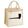 Cotton Pocket Jute Midi Tote Thumbnail