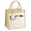 Cotton Pocket Jute Midi Tote Thumbnail