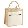 Cotton Pocket Jute Midi Tote Thumbnail