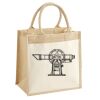 Cotton Pocket Jute Midi Tote Thumbnail