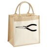 Cotton Pocket Jute Midi Tote Thumbnail
