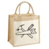 Cotton Pocket Jute Midi Tote Thumbnail