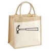 Cotton Pocket Jute Midi Tote Thumbnail