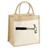Cotton Pocket Jute Midi Tote Thumbnail